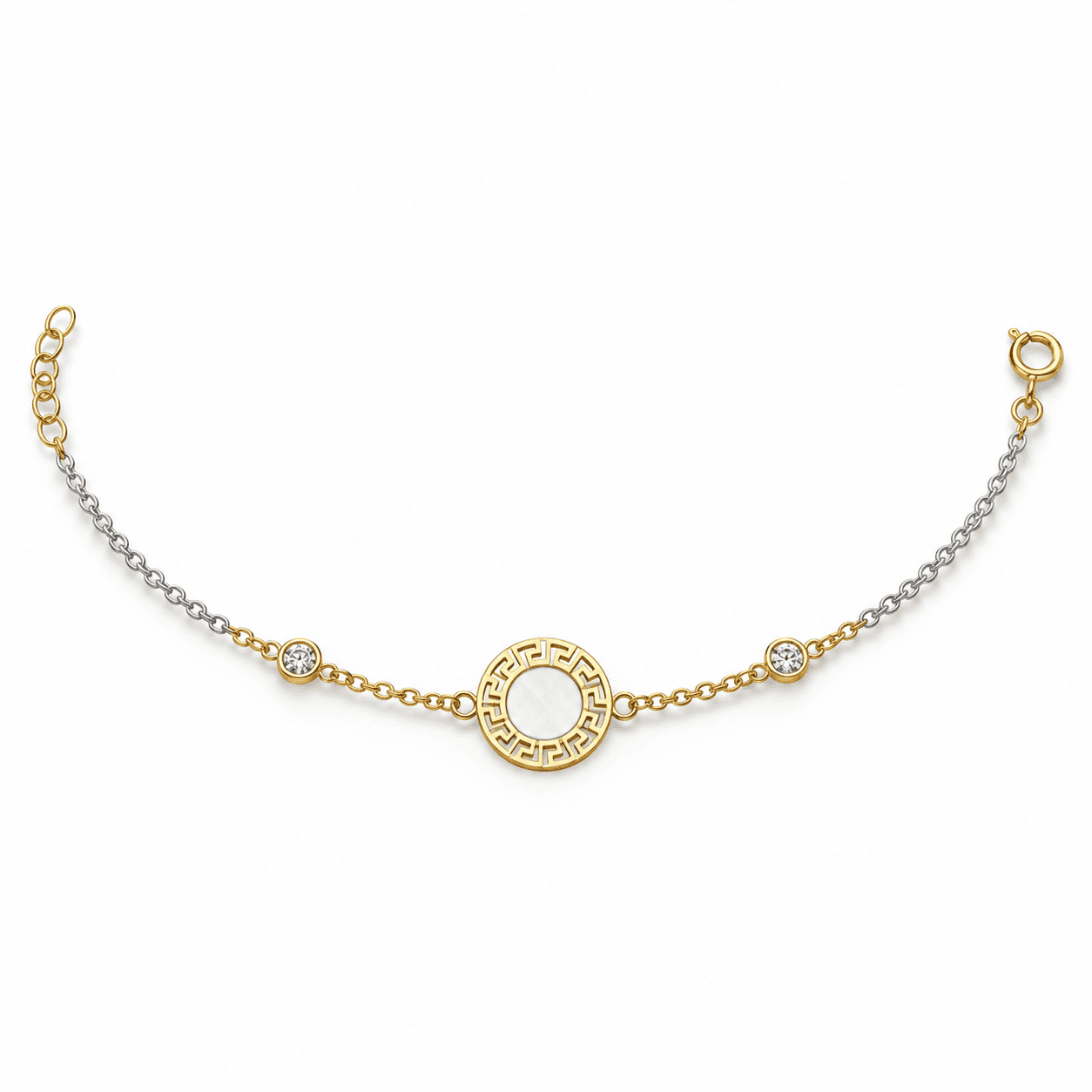 Βραχιόλι BeJewelled · Two-Tone Greek Medallion Bracelet